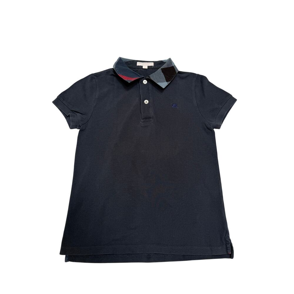 Burberry Kids Polo Shirt Boys 12Y Blue Preppy Academia Old Money Luxury Vintage